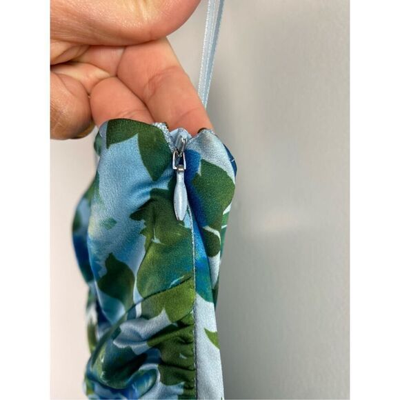 AMUR Edie High Low Tie Neck Halter Gown - Picture 16 of 16